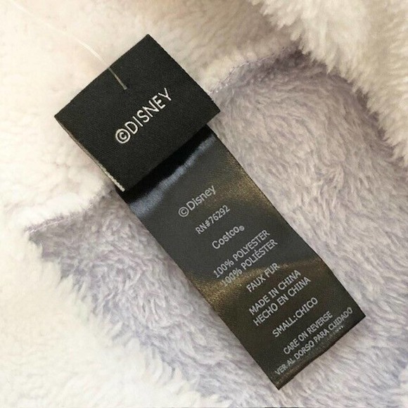 NWT Women's Small Disney Minnie Mickey Mouse Fleece Sherpa Hooded Lounger Robe - Picture 9 of 13